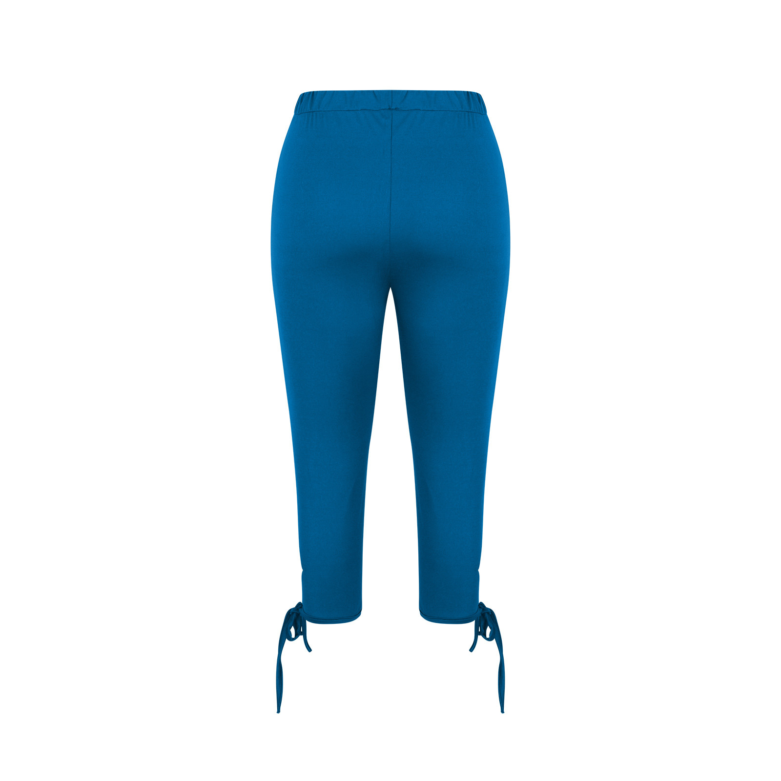 thumbnail image 5 of Leggings cortos de cintura alta con aberturas para mujer - Tejido elástico, pantalones informales para hacer ejercicio y para la playa, 5 of 6